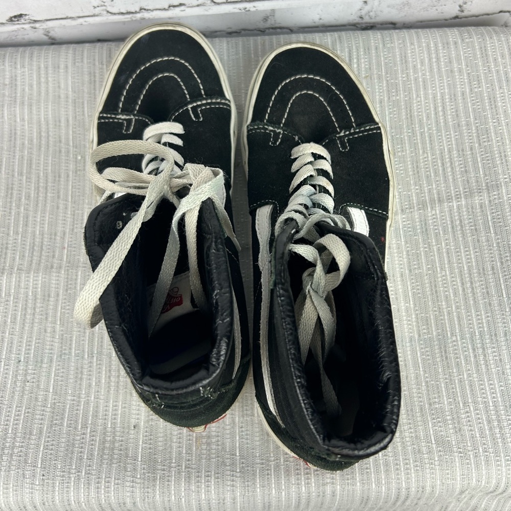 Vans | black sk8 high top skate shoes sneakers size 8.5 - Picture 5 of 8